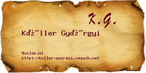 Küller Györgyi névjegykártya